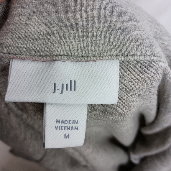 J. JILL Knit Gray Open-Front Coatigan Cardigan Sweater (#837) - Picture 2 of 7